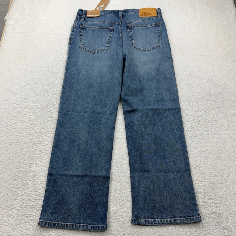 Eddie‎ Bauer Mens Mr Eddies Flex Jeans Relaxed Fit Medium Wash Blue 32x30 NEW